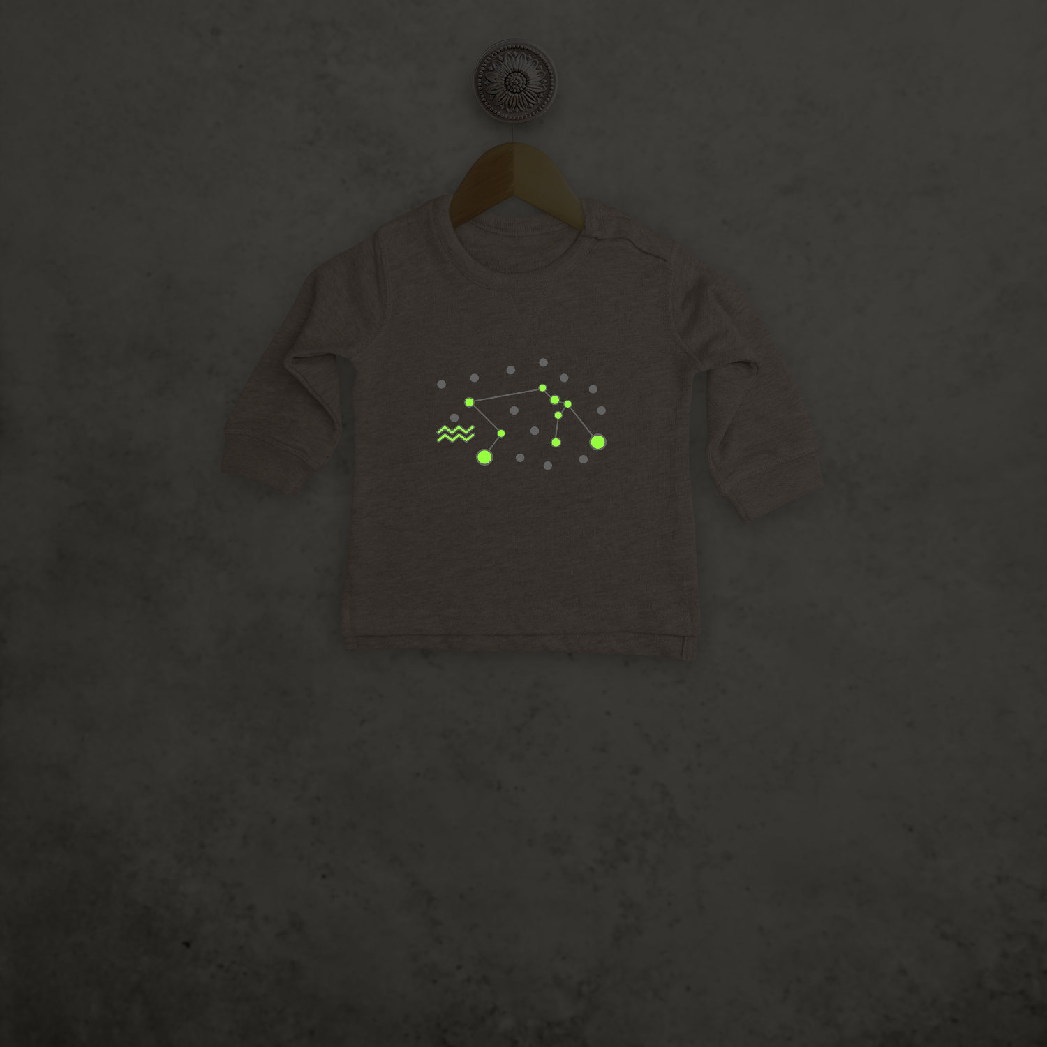 Star sign glow in the dark baby sweater