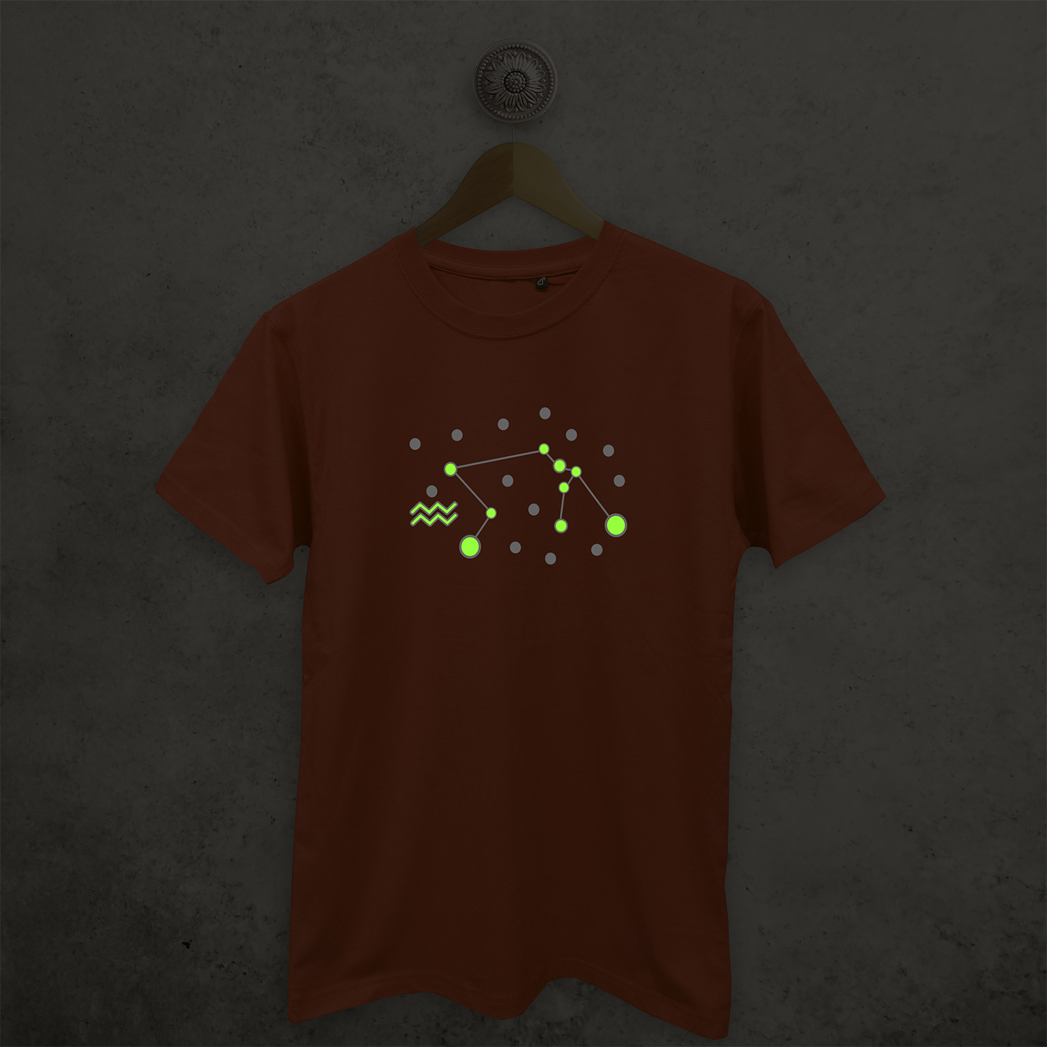 Star sign glow in the dark adult shirt