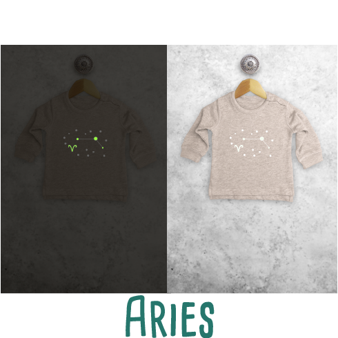 Star sign glow in the dark baby sweater