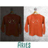 Star sign glow in the dark kids longsleeve shirt