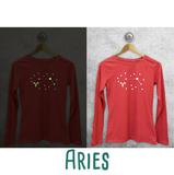 Star sign glow in the dark adult longsleeve shirt