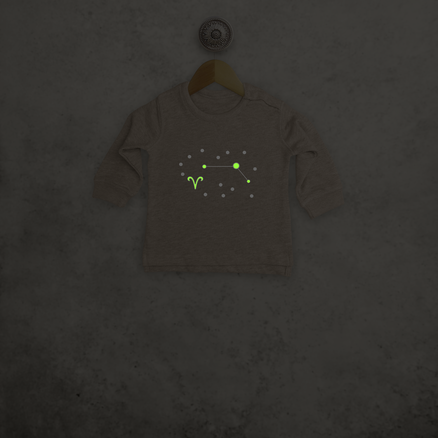 Star sign glow in the dark baby sweater