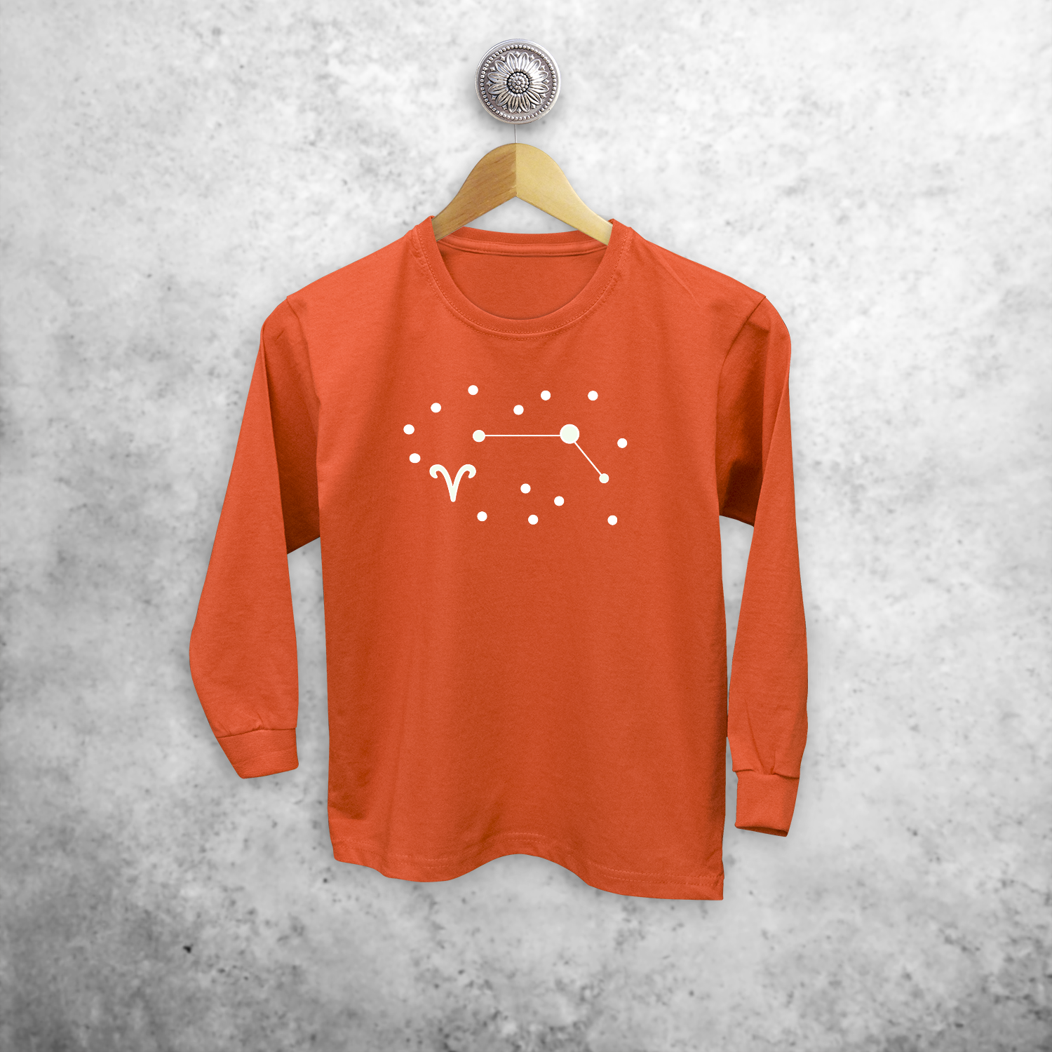 Star sign glow in the dark kids longsleeve shirt