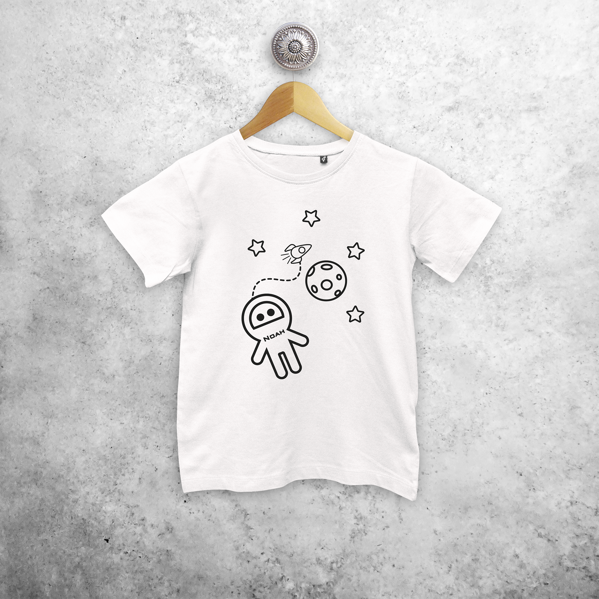 Astronaut kids shortsleeve shirt