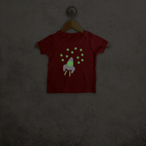 Astronaut glow in the dark baby shortsleeve shirt