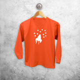 Astronaut glow in the dark kids longsleeve shirt