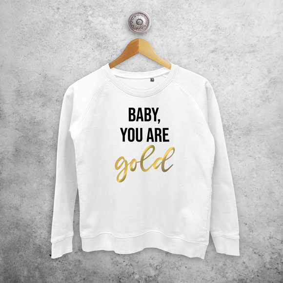 'Baby you are gold' sweater