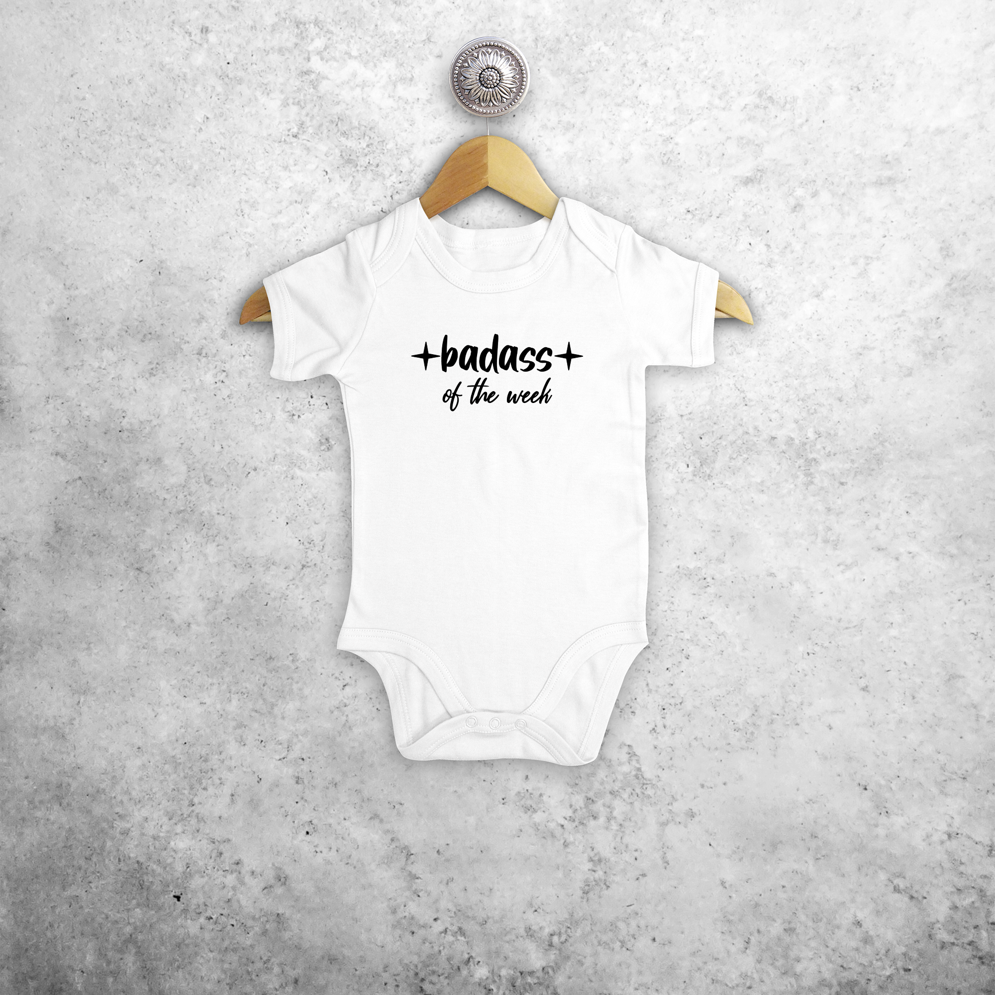 'Badass of the week' baby shortsleeve bodysuit