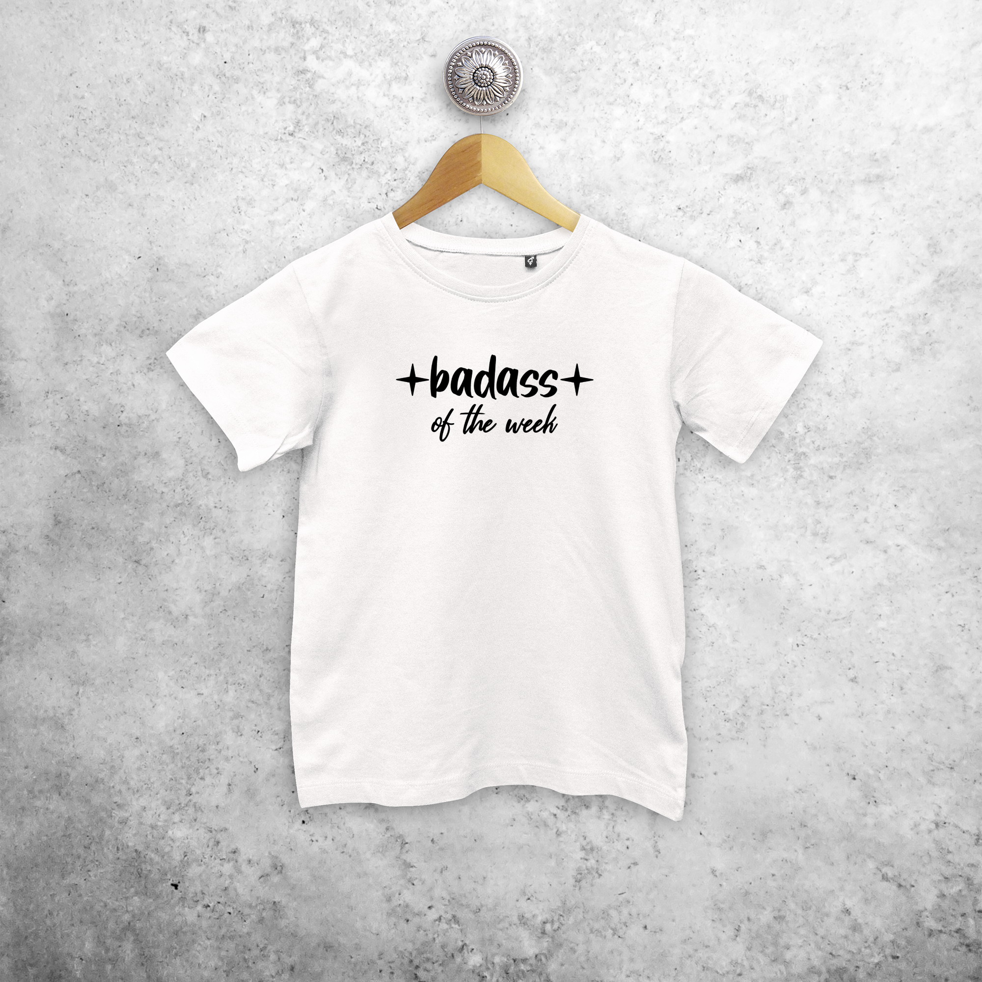 'Badass of the week' kids shortsleeve shirt