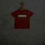 Balloons glow in the dark baby shortsleeve shirt