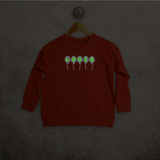 Balloons glow in the dark kids sweater