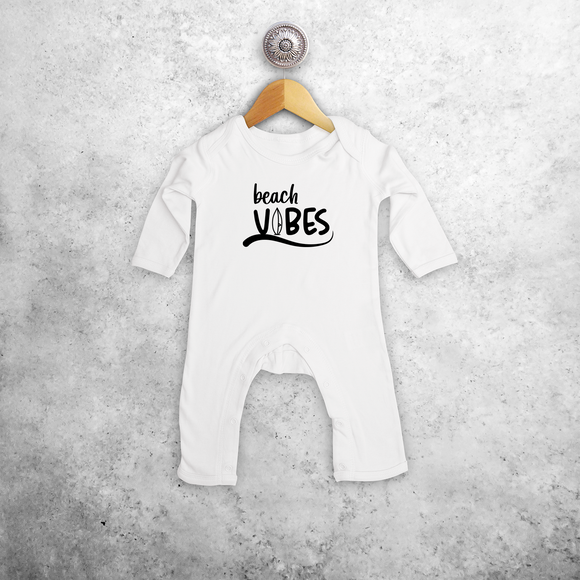 'Beach vibes' baby romper