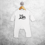 'Beach vibes' baby romper