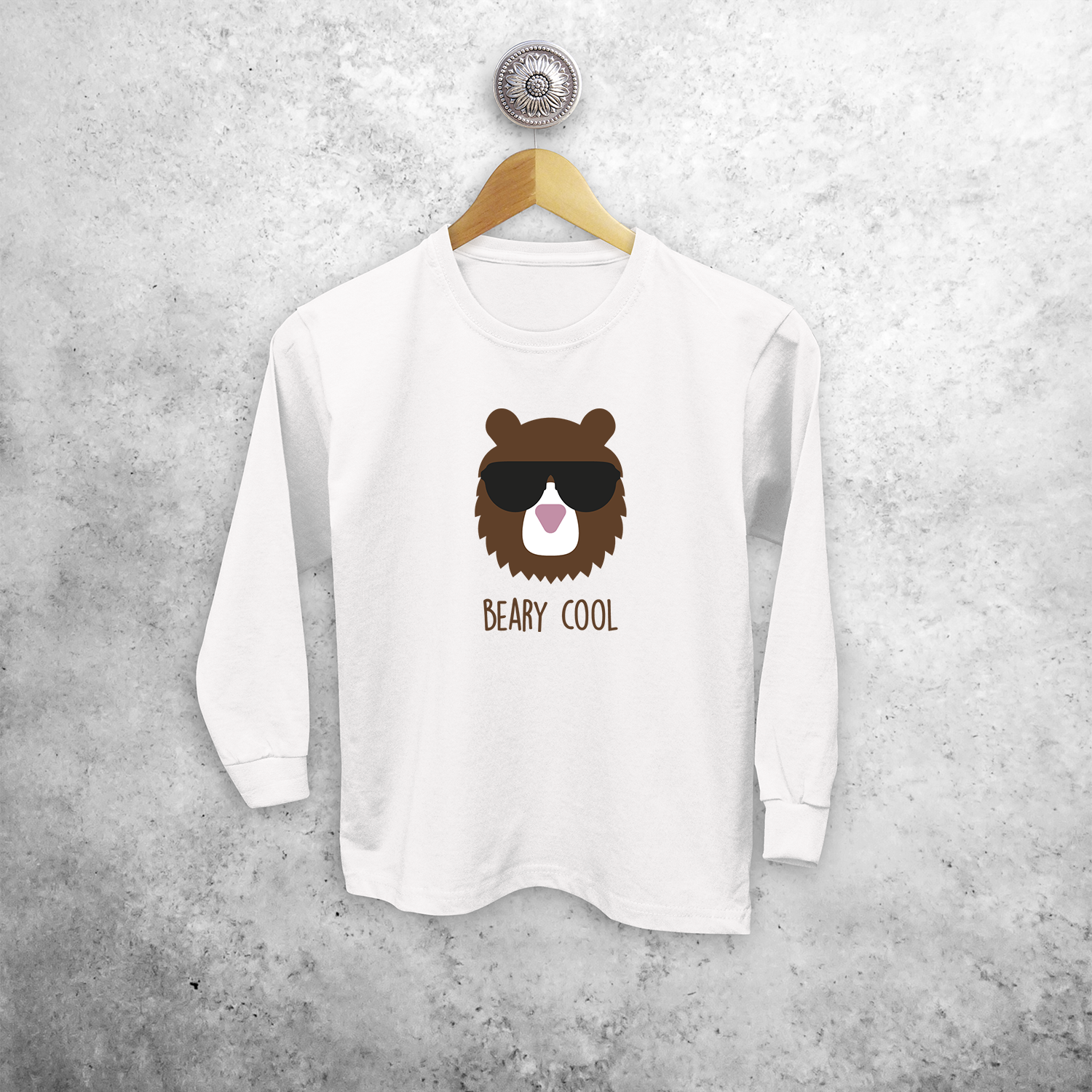 'Beary cool' kids longsleeve shirt