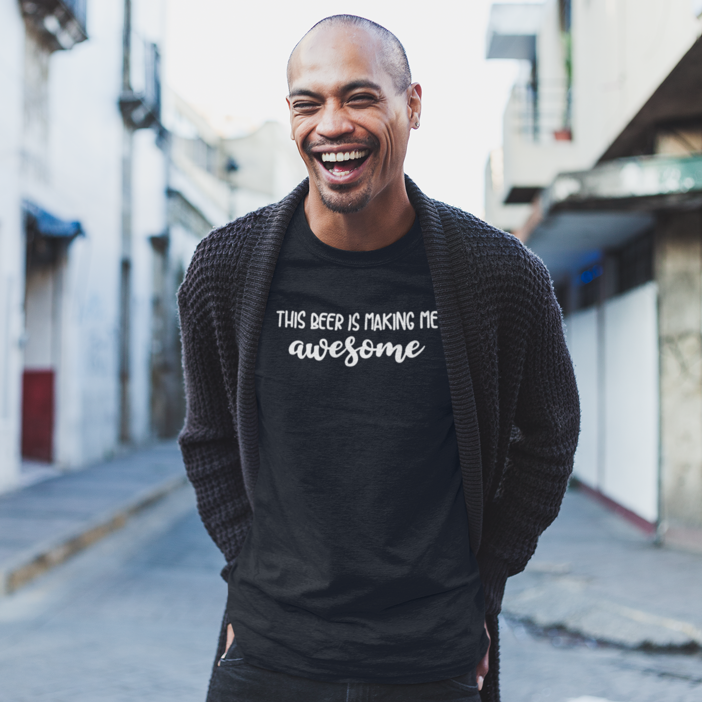 'This beer makes me awesome' adult shirt