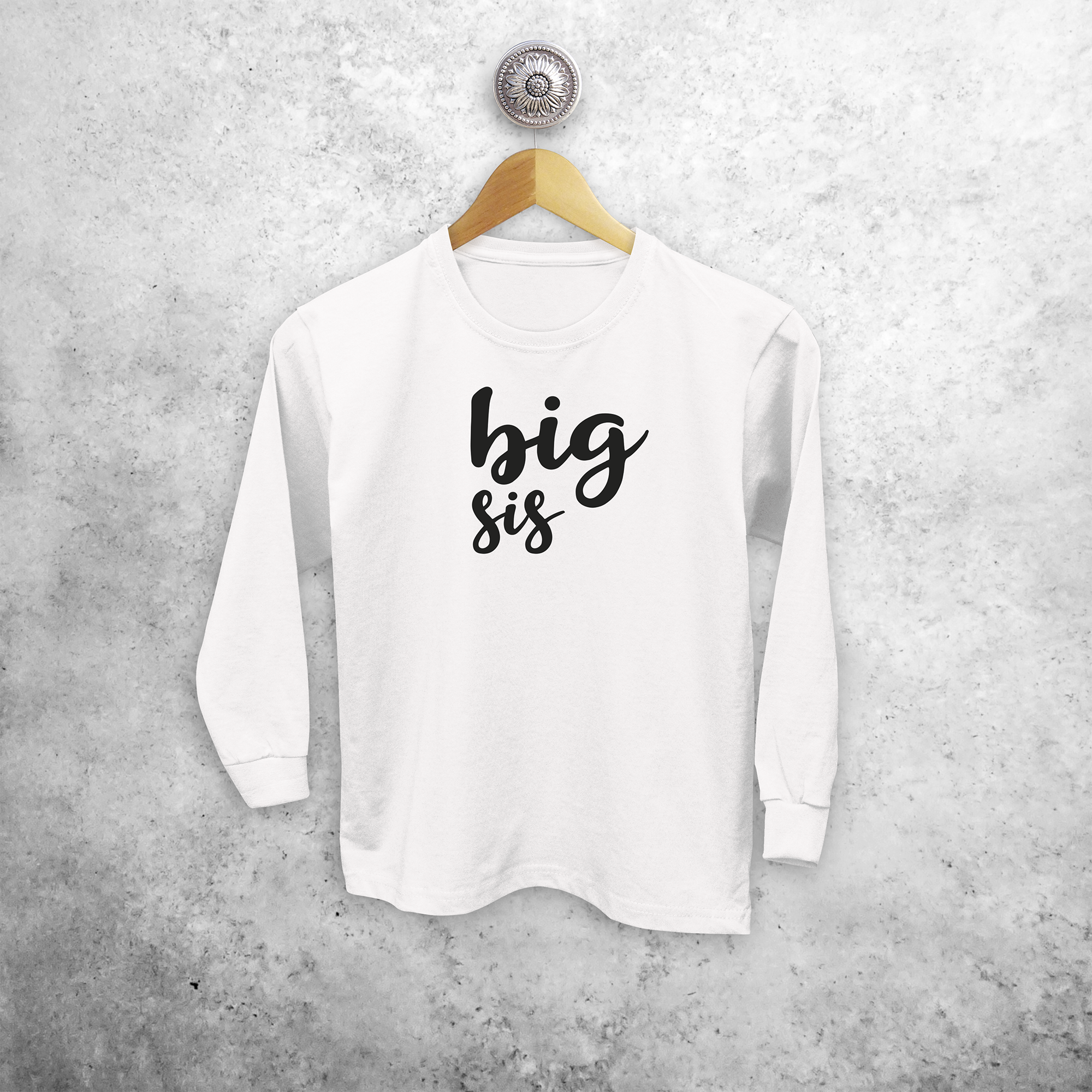 'Big sis' kids longsleeve shirt