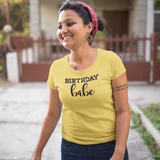 'Birthday babe' adult shirt