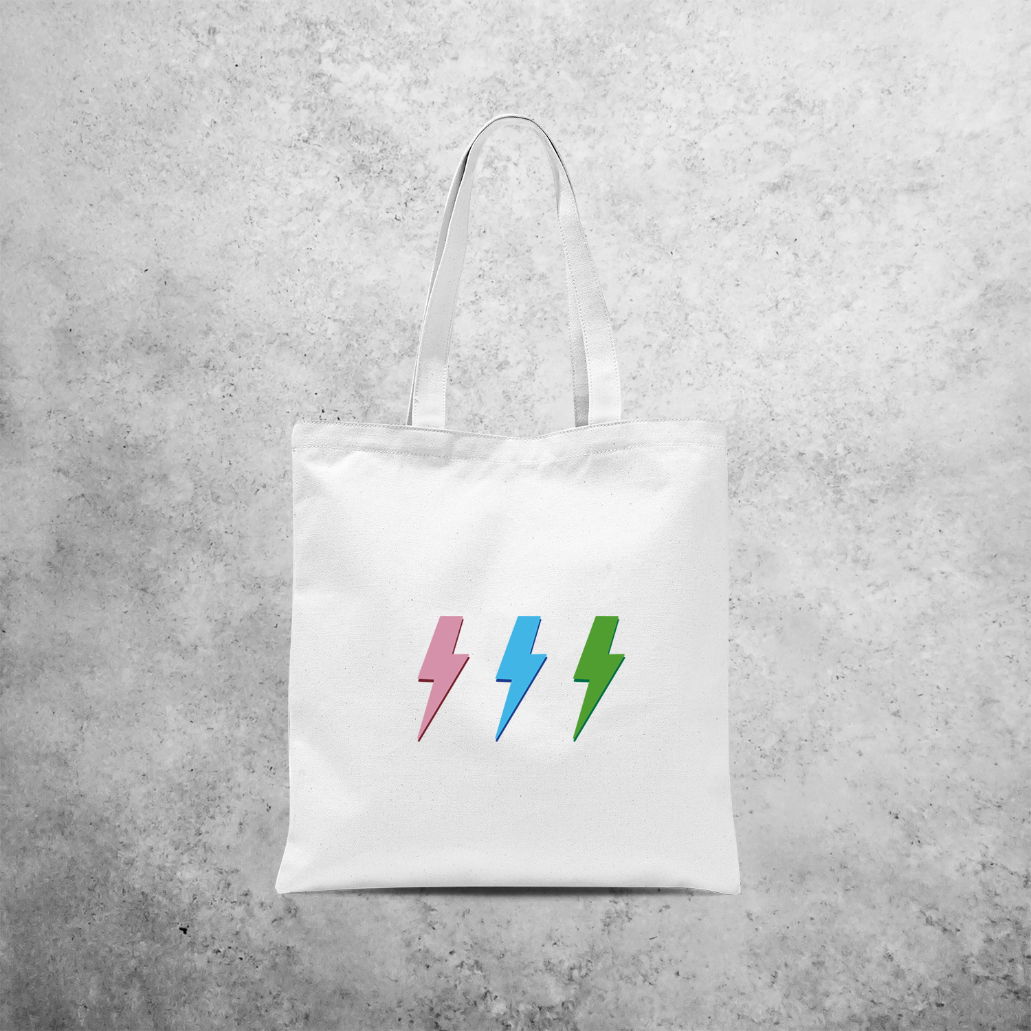 Lightening bolts tote bag