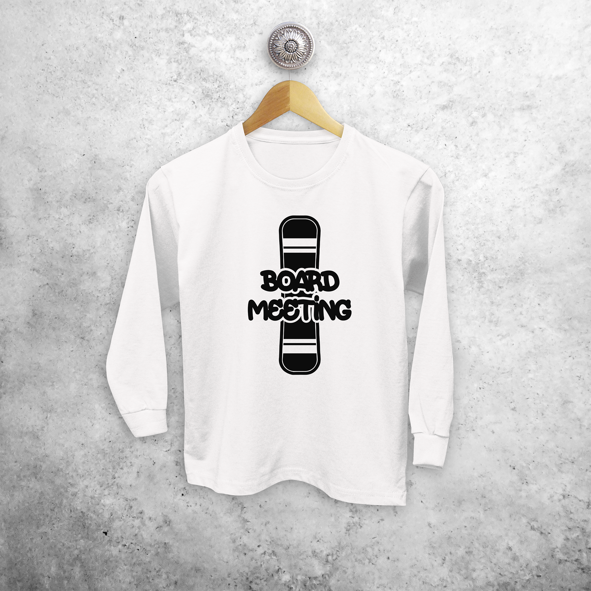 'Board meeting' kids longsleeve shirt