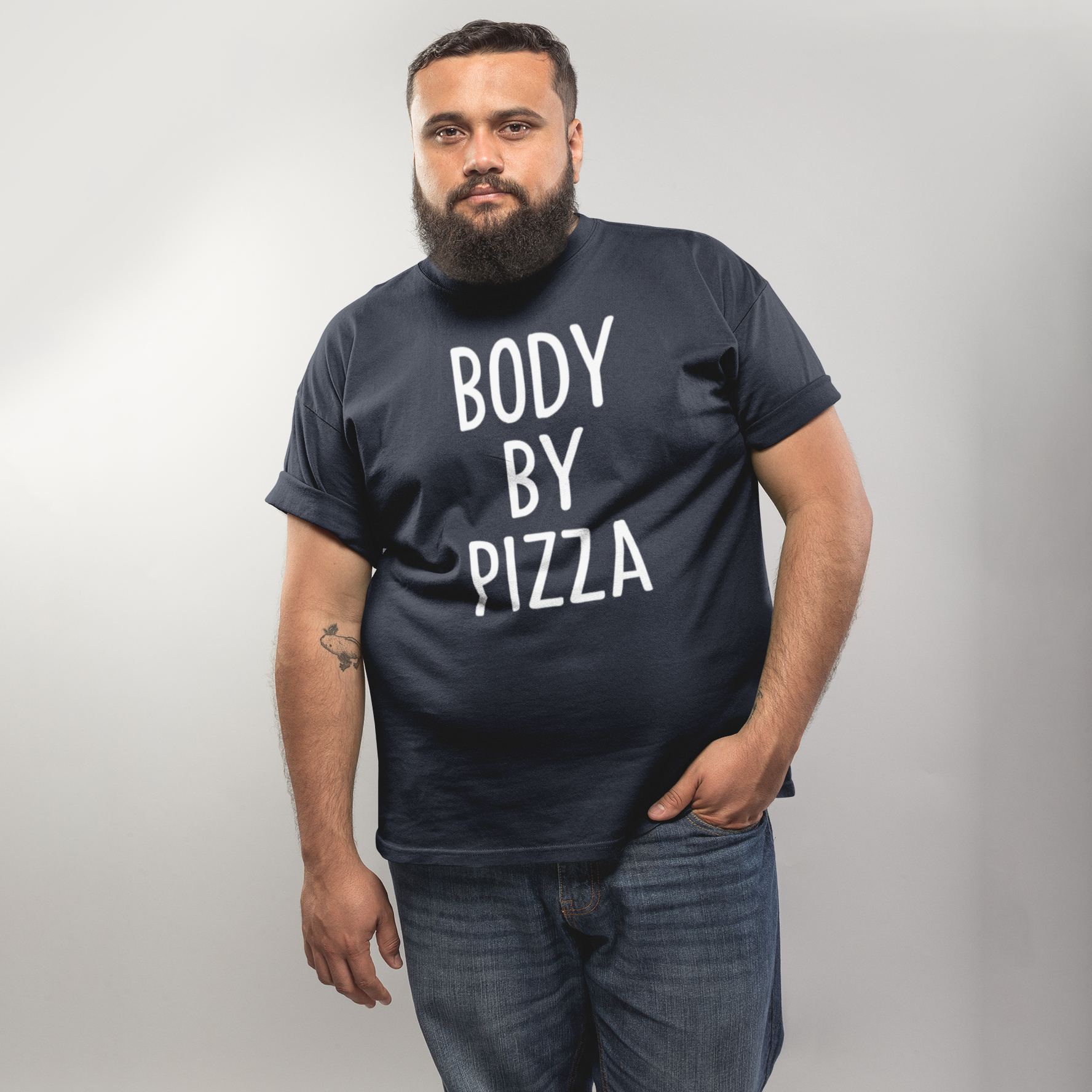 'Body by pizza' adult shirt