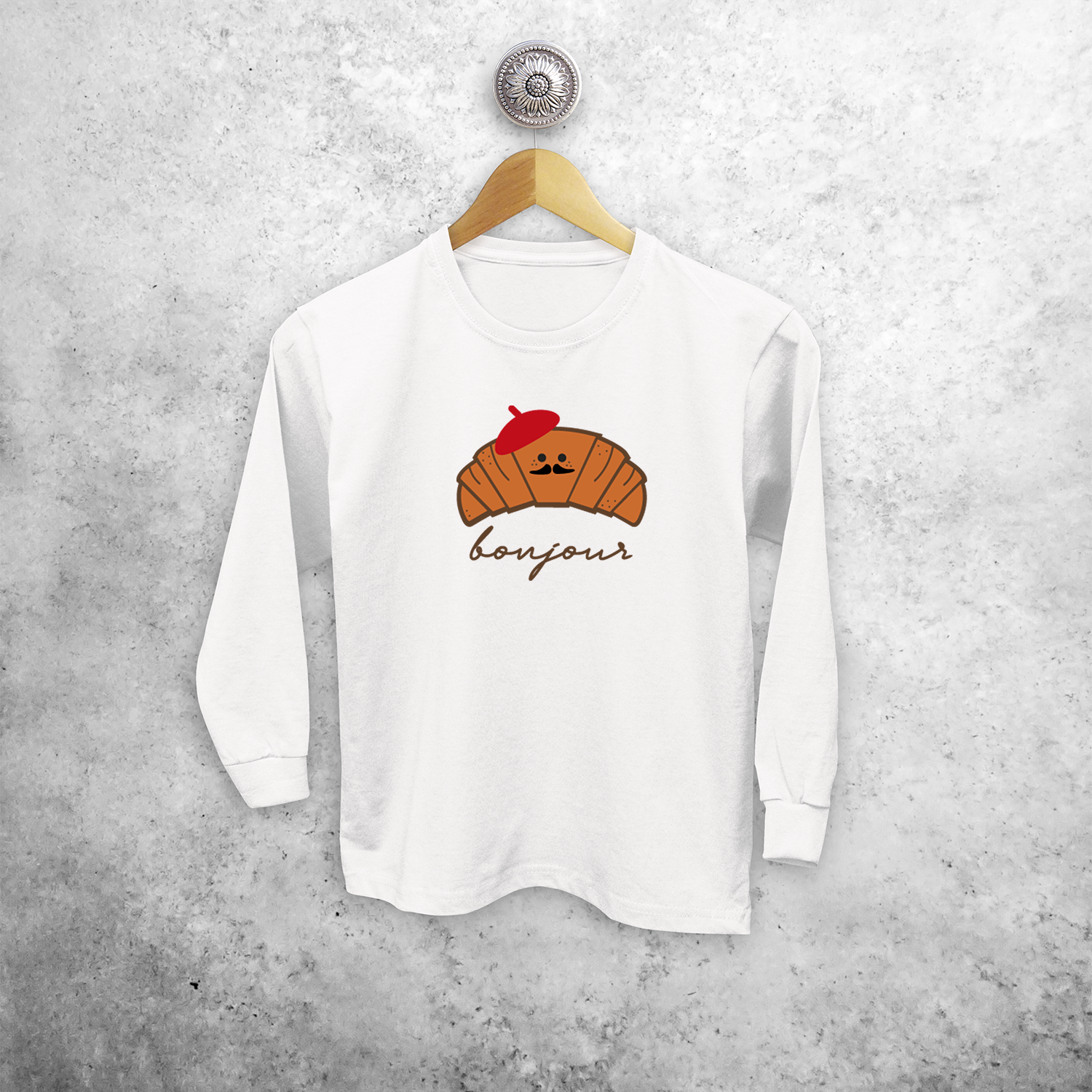 Croissant kids longsleeve shirt