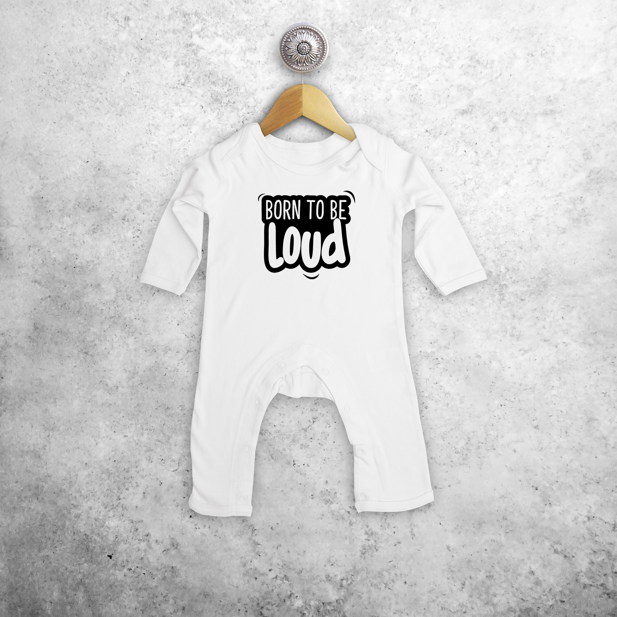 'Born to be loud' baby romper