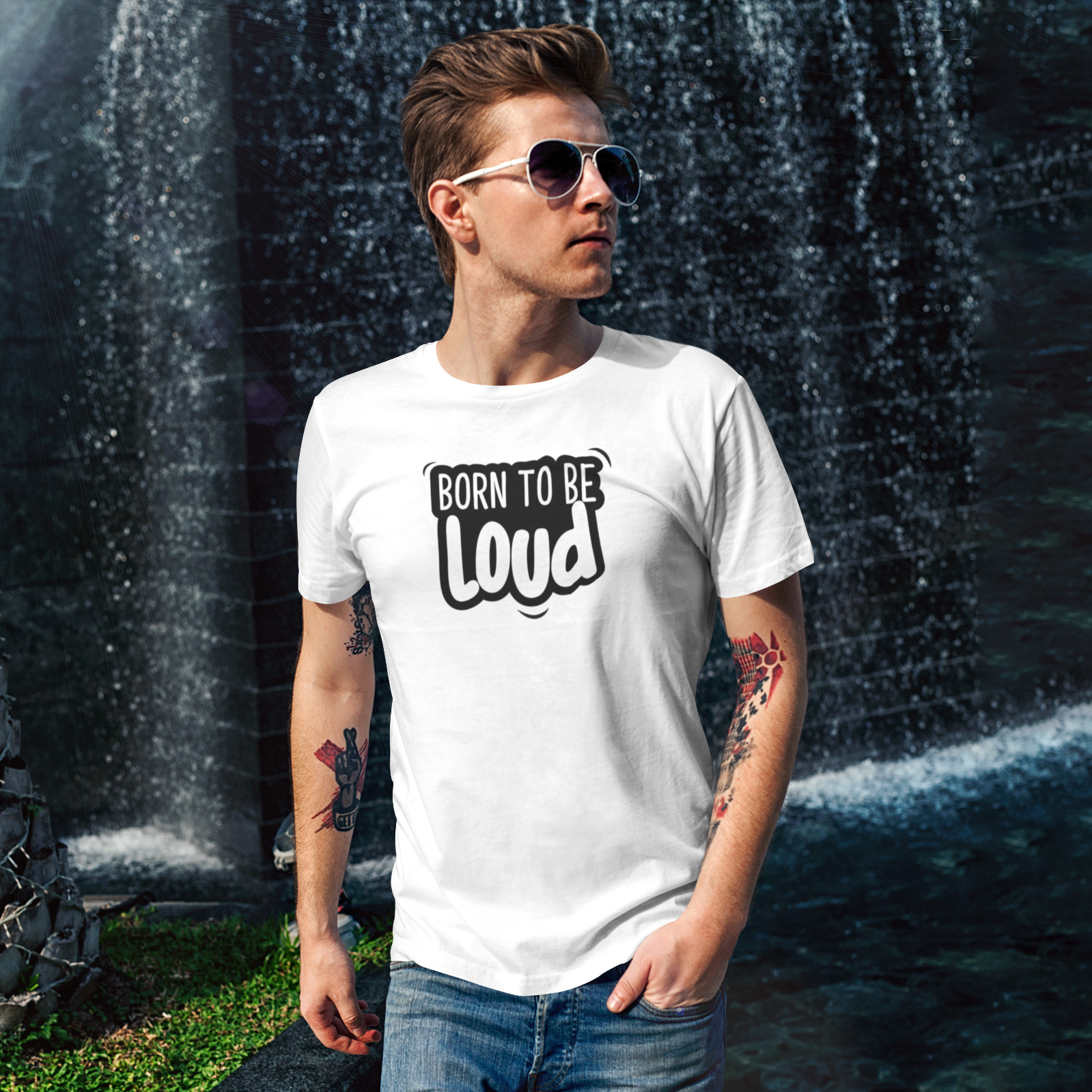 'Born to be loud' adult shirt