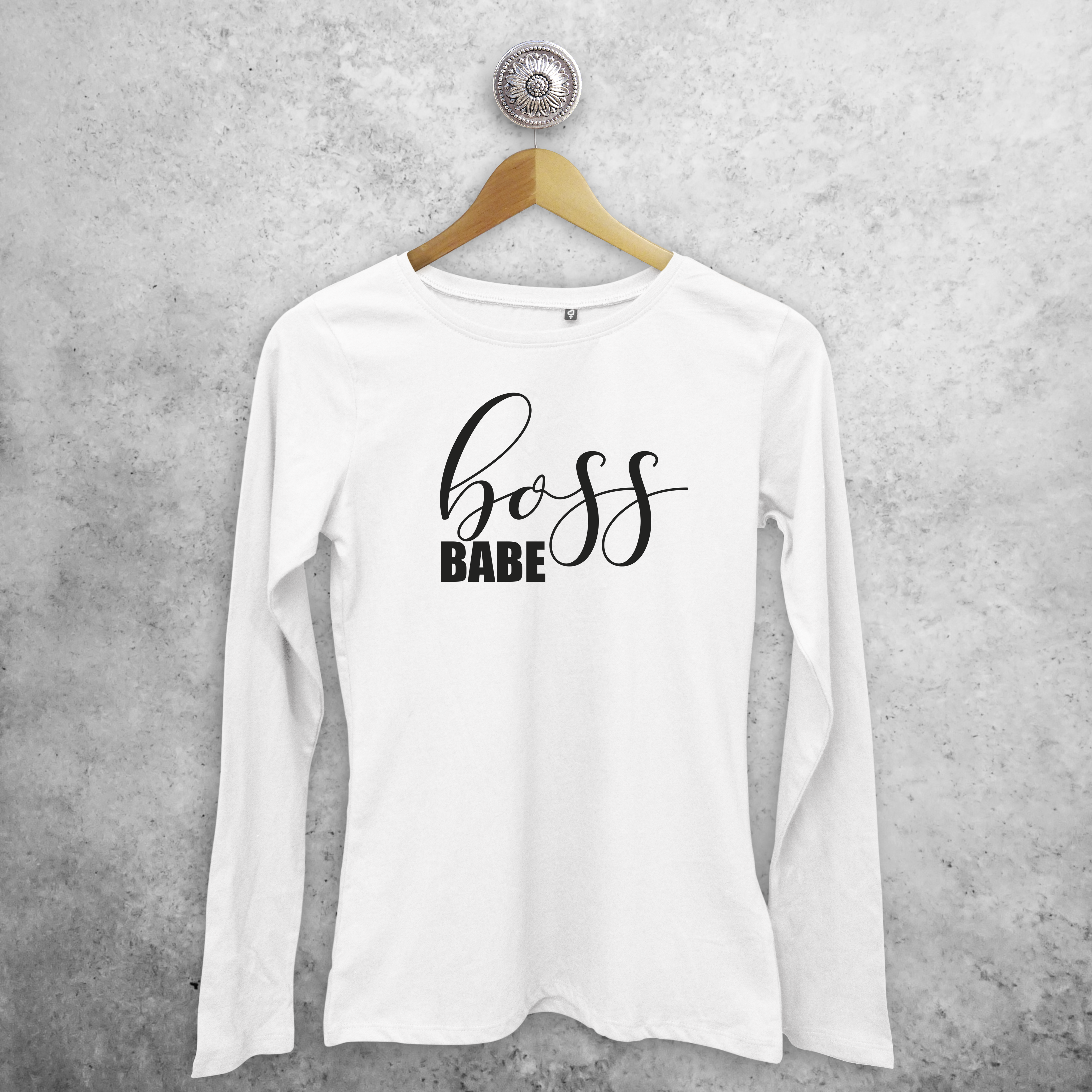 'Boss babe' adult longsleeve shirt