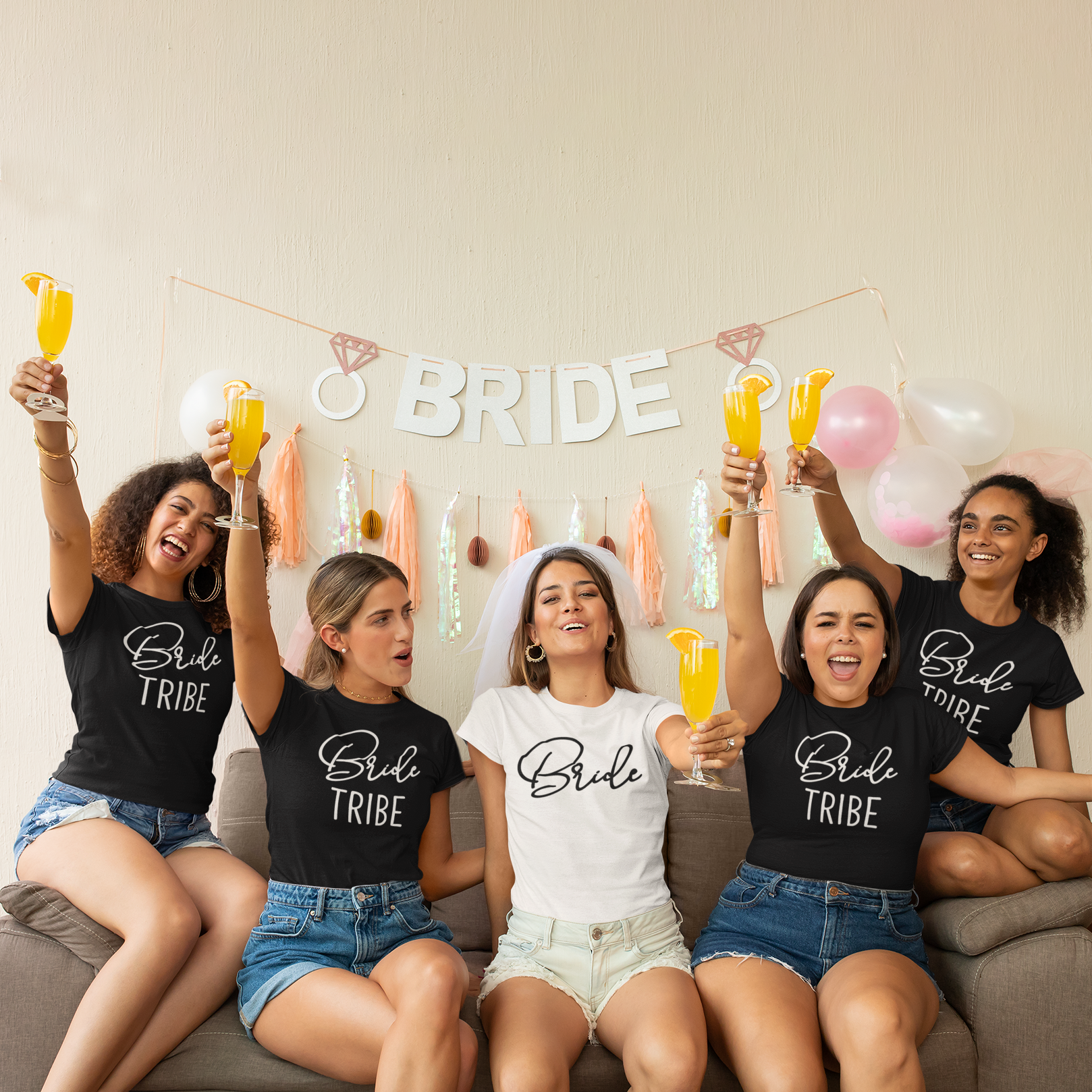 'Bride tribe' adult shirt