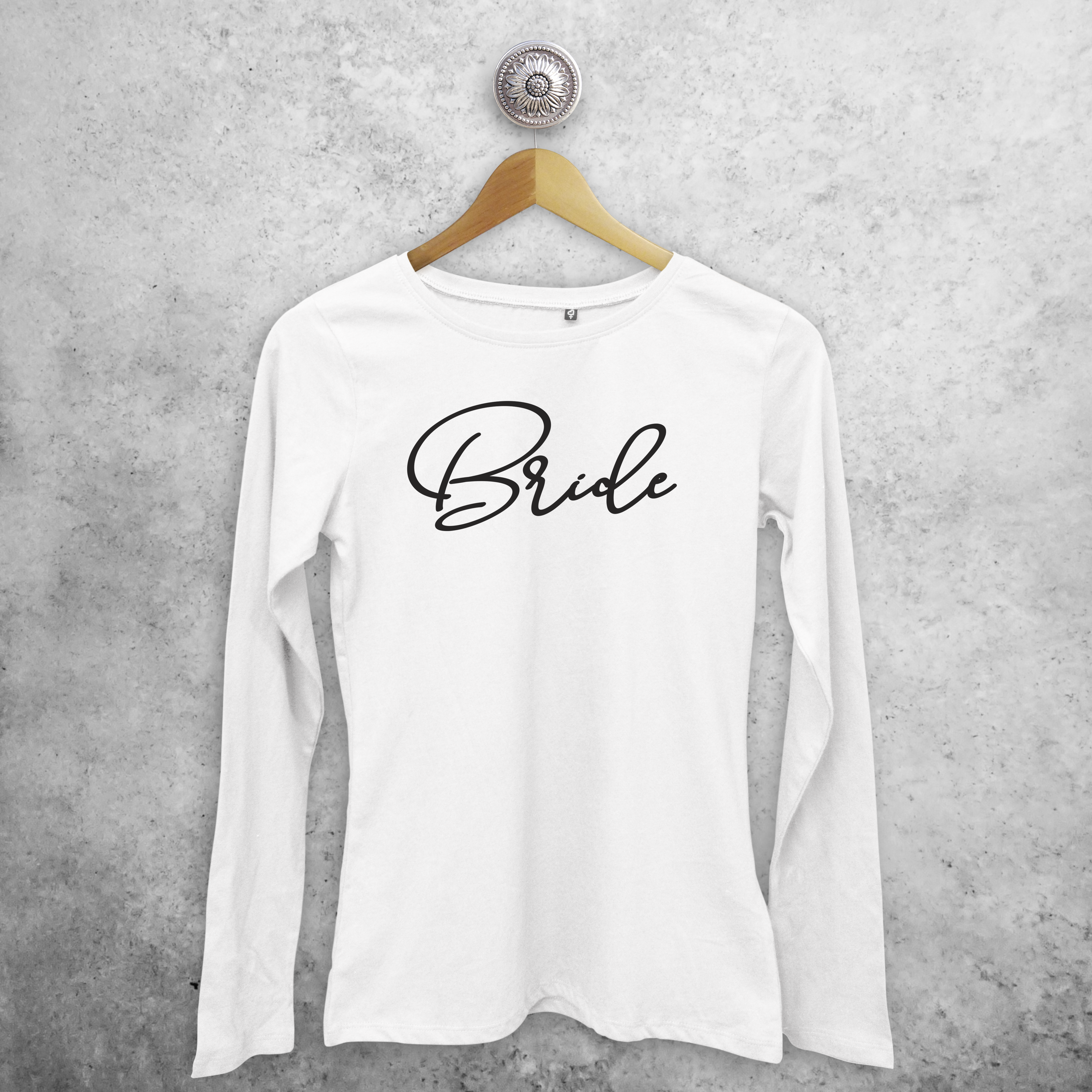 'Bride' adult longsleeve shirt