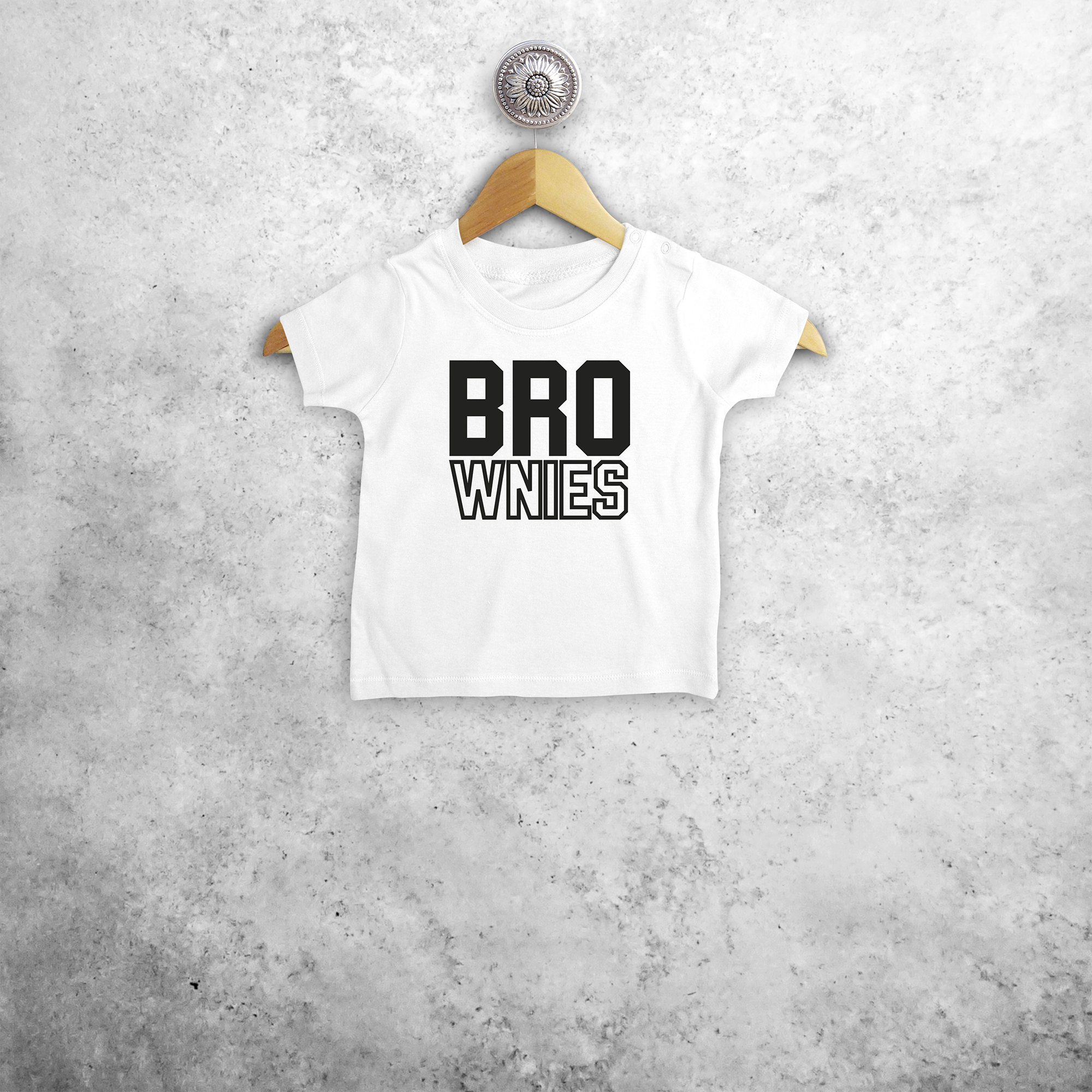 'Bro-wnies' baby shortsleeve shirt