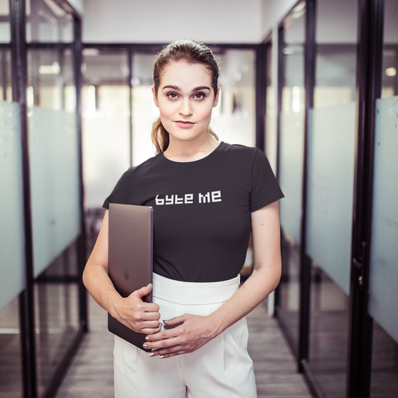 'Byte me' adult shirt