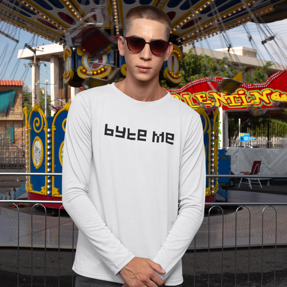 'Byte me' adult longsleeve shirt