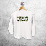 Camouflage name kids longsleeve shirt