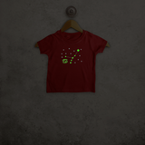 Star sign glow in the dark baby shortsleeve shirt