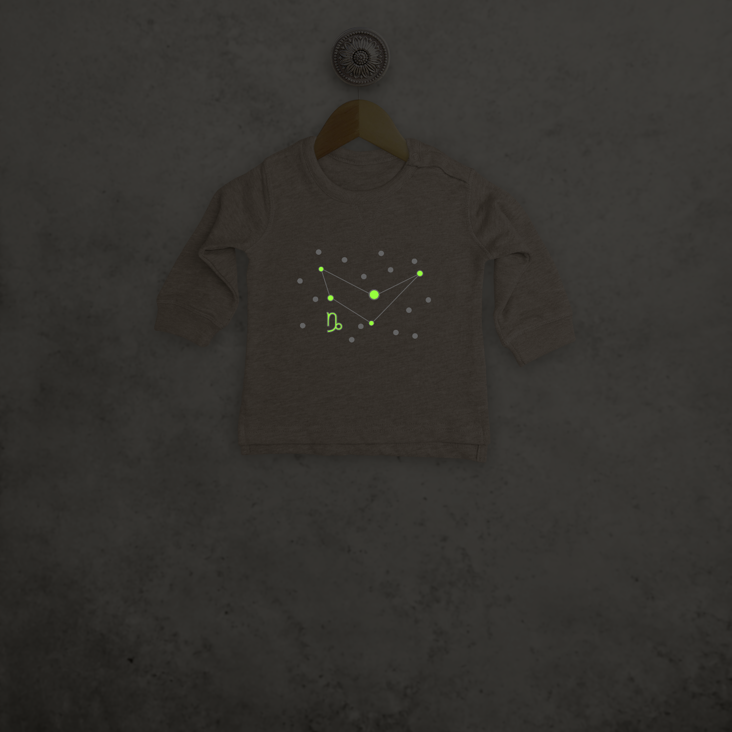 Star sign glow in the dark baby sweater