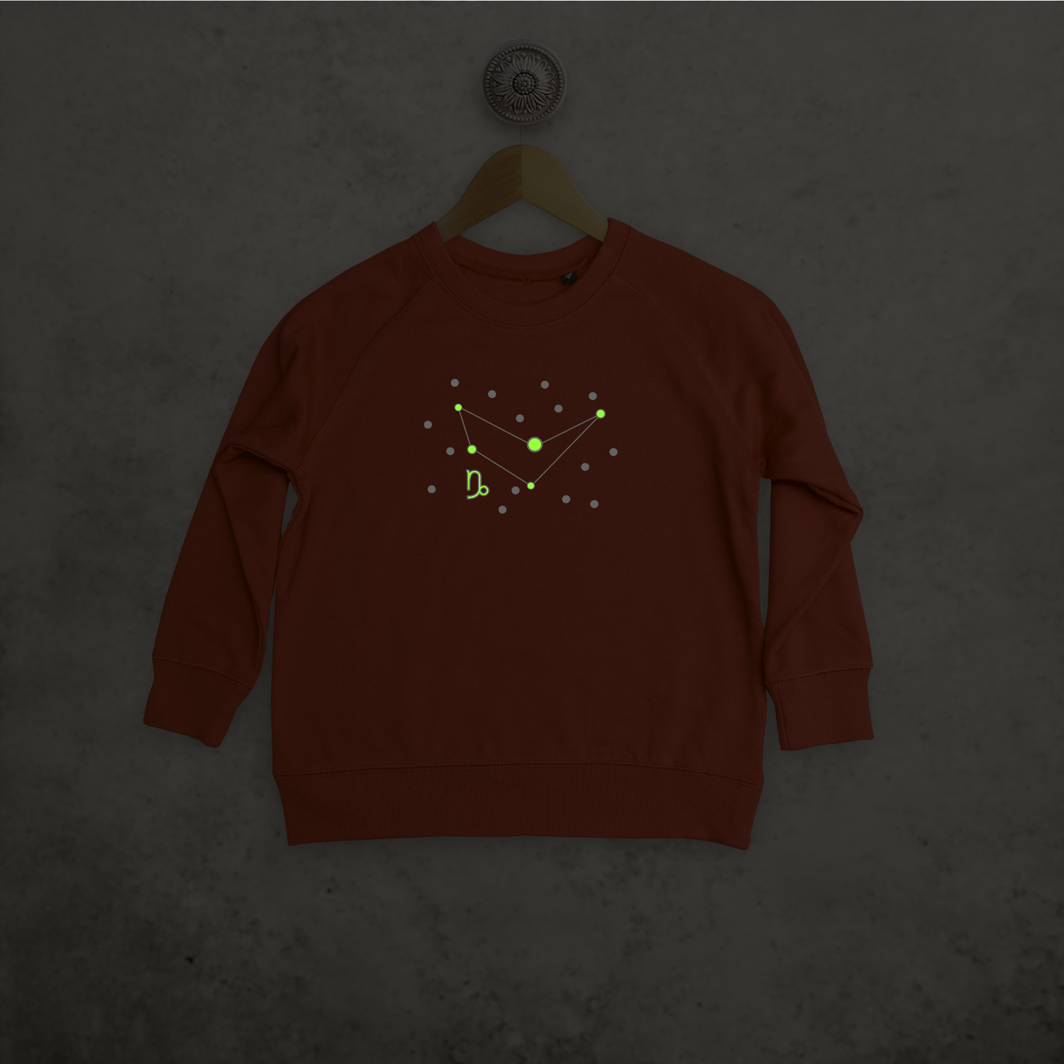 Star sign glow in the dark kids sweater