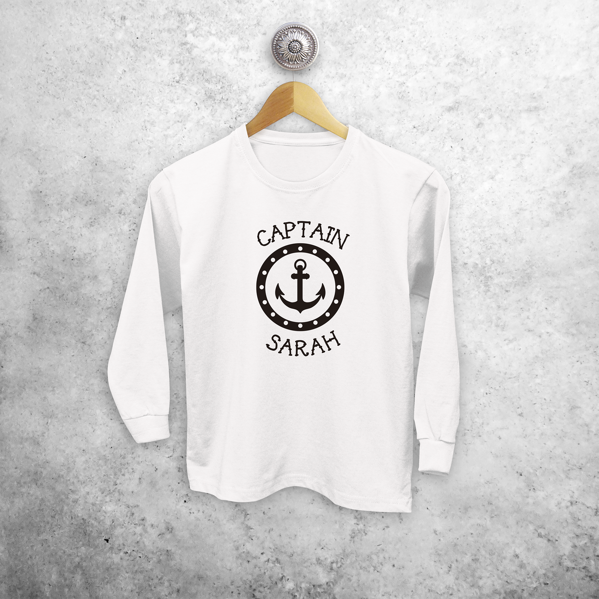 'Captain' kids longsleeve shirt