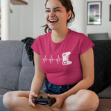 Controller and heart beat adult shirt