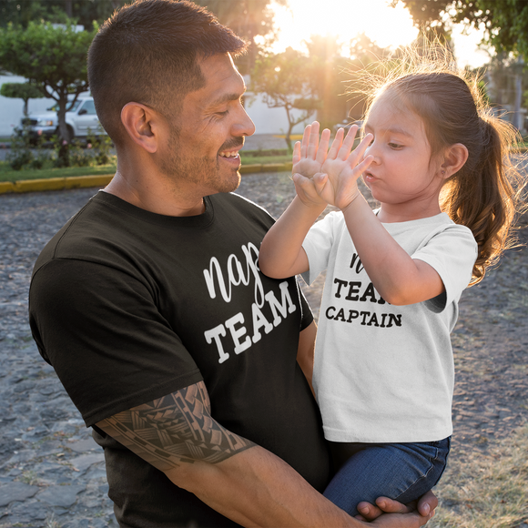 'Nap team captain' kids shortsleeve shirt