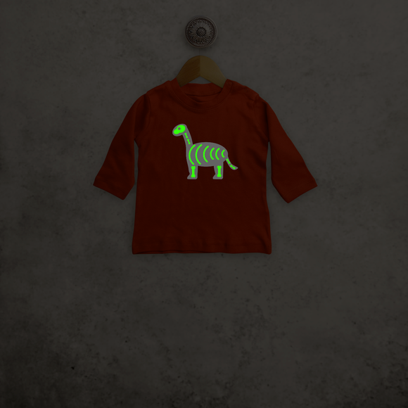 Dino glow in the dark baby longsleeve shirt