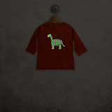 Dino glow in the dark baby longsleeve shirt