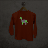 Dino glow in the dark kids longsleeve shirt