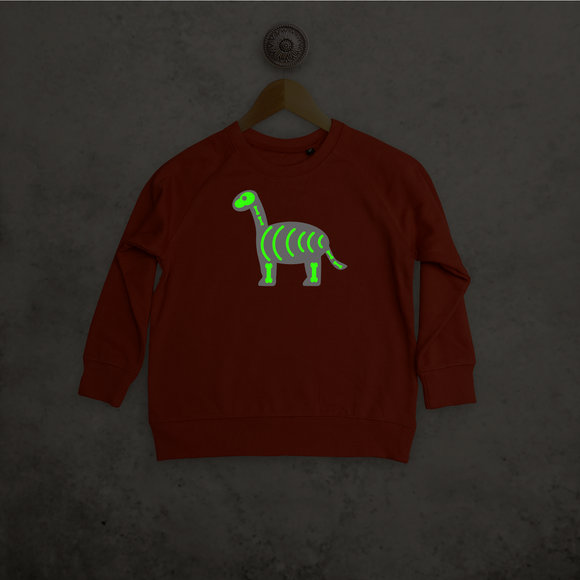 Dino glow in the dark kids sweater