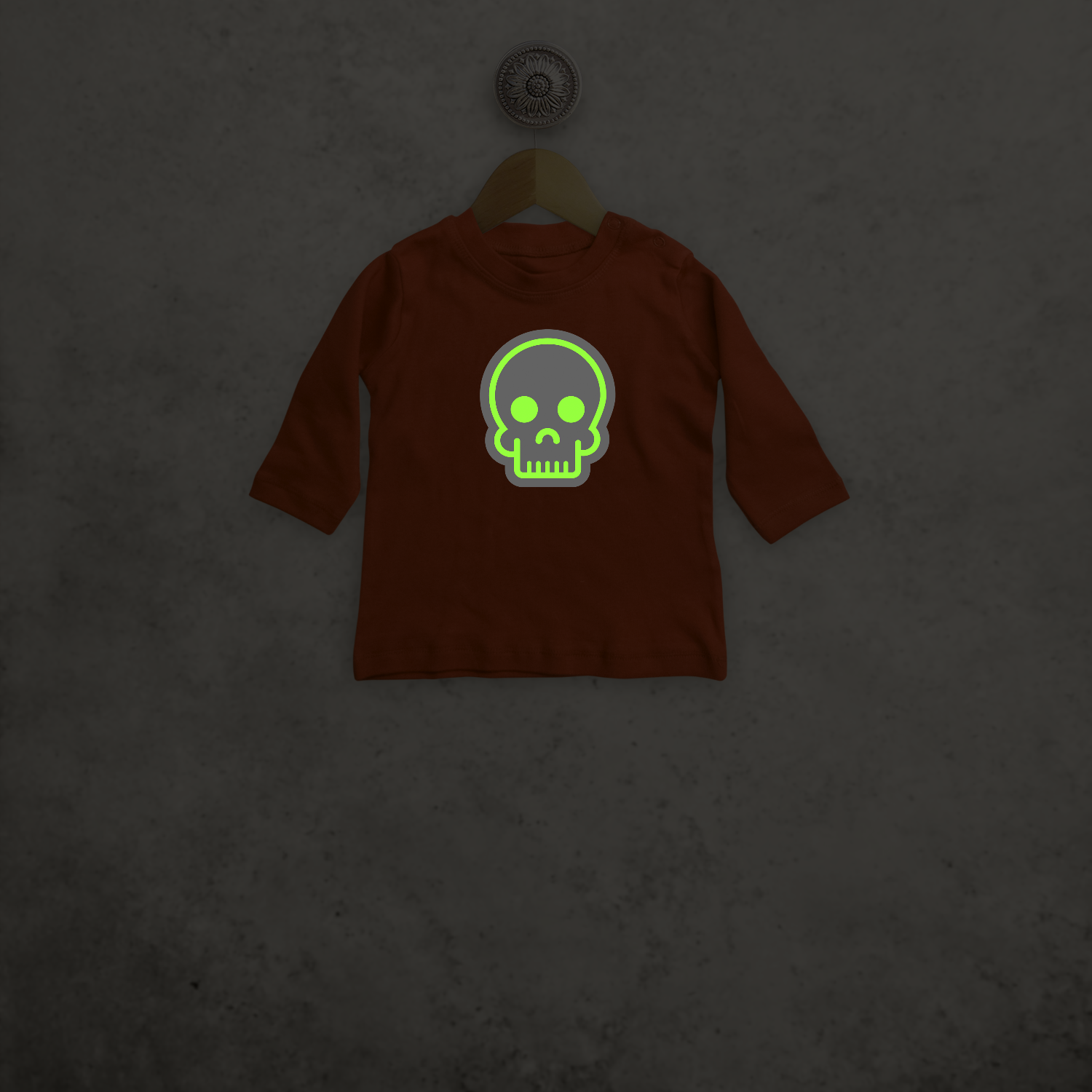 Skull glow in the dark baby longsleeve shirt