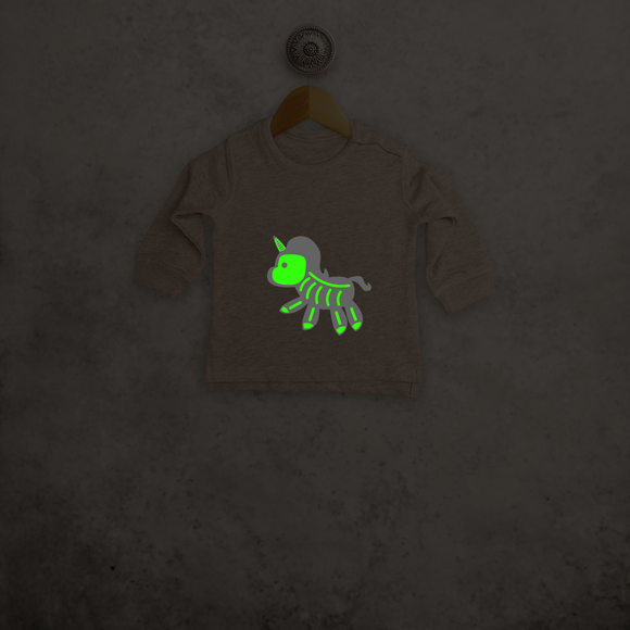 Unicorn glow in the dark baby sweater