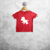 Unicorn glow in the dark baby shortsleeve shirt