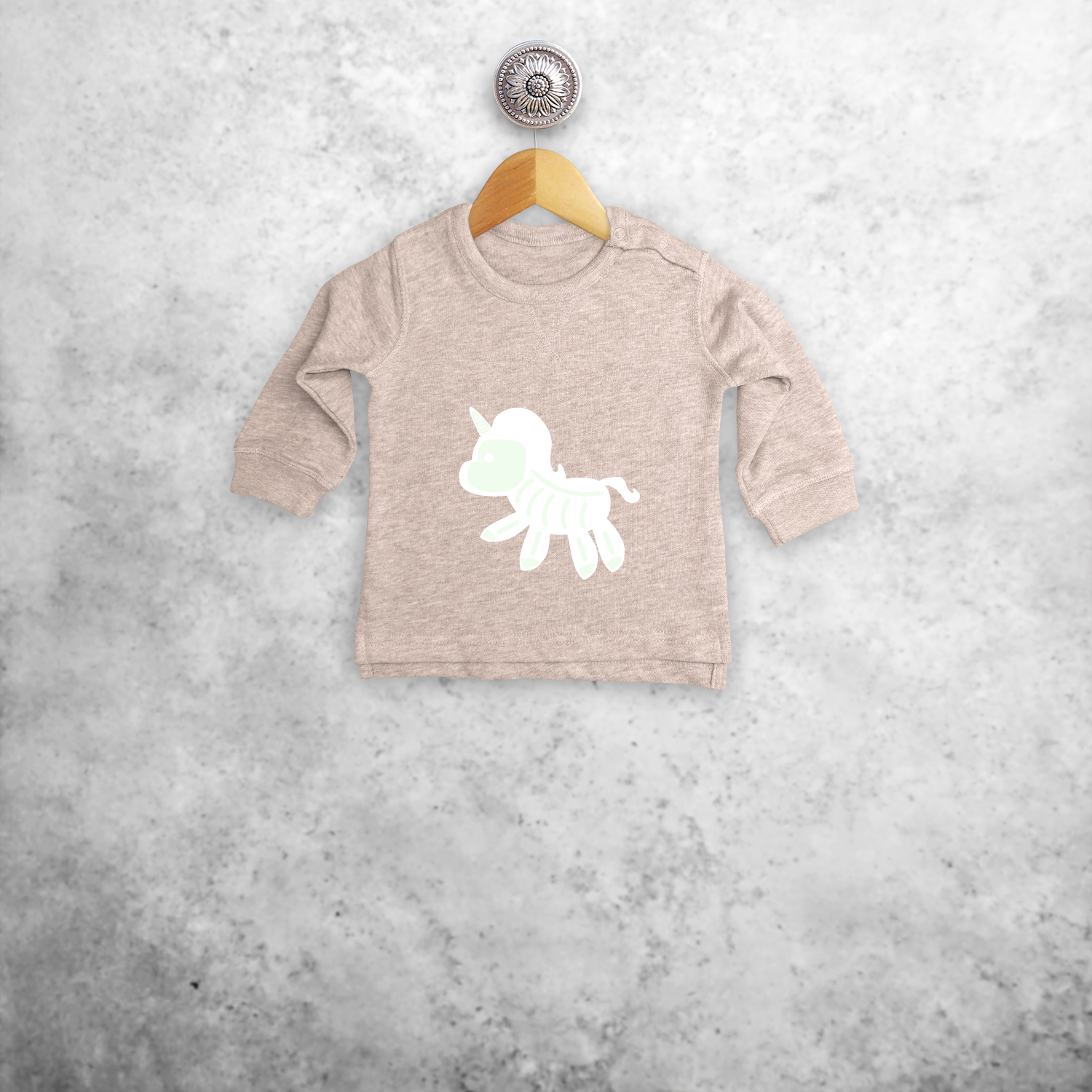 Unicorn glow in the dark baby sweater