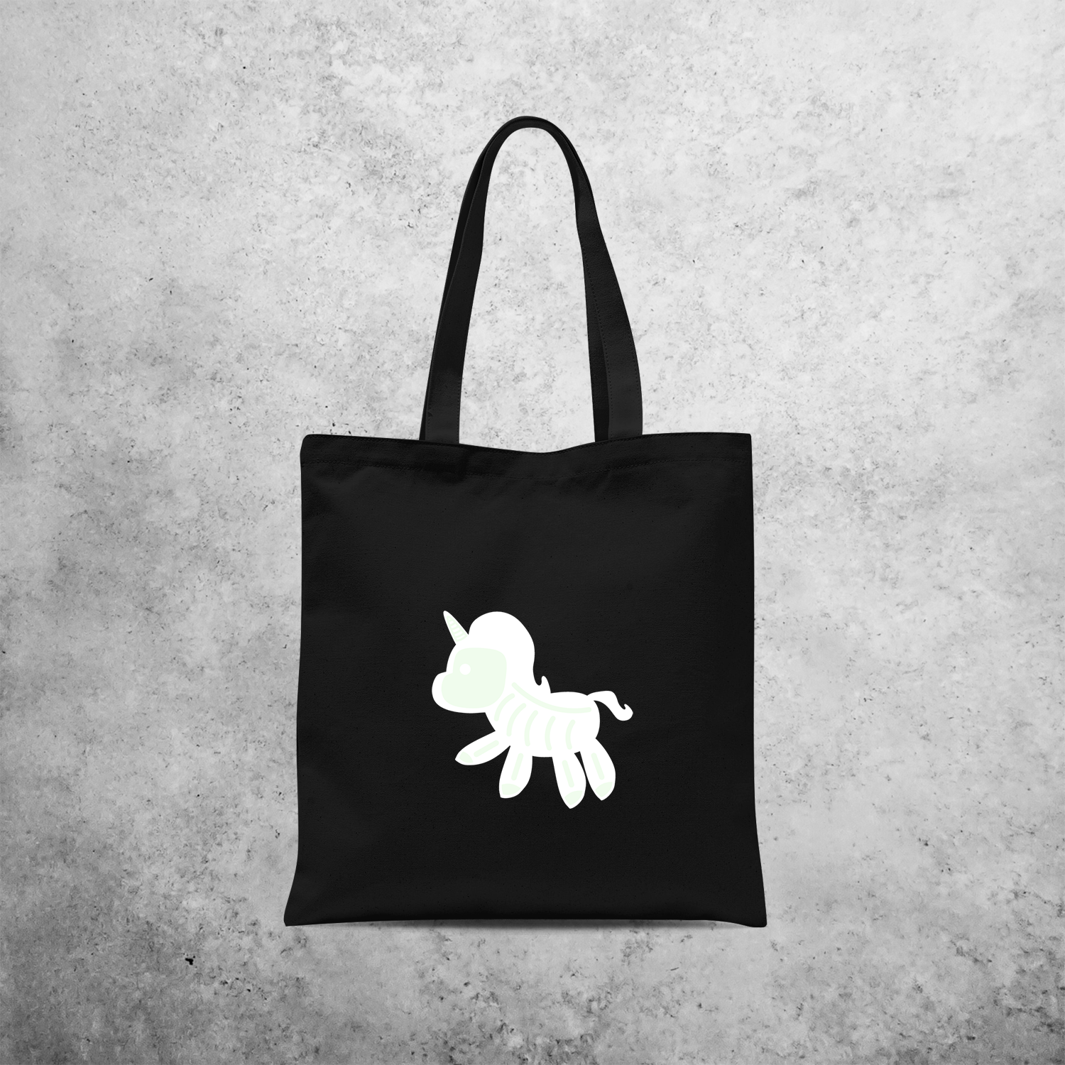 Unicorn glow in the dark tote bag