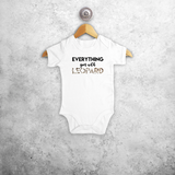 'Everything goes with leopard' baby shortsleeve bodysuit